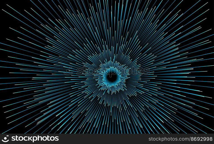 Abstract circular geometric background. Starburst dynamic centric motion pattern. lines or rays
