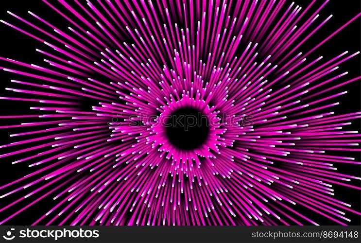 Abstract circular geometric background. Starburst dynamic centric motion pattern. lines or rays