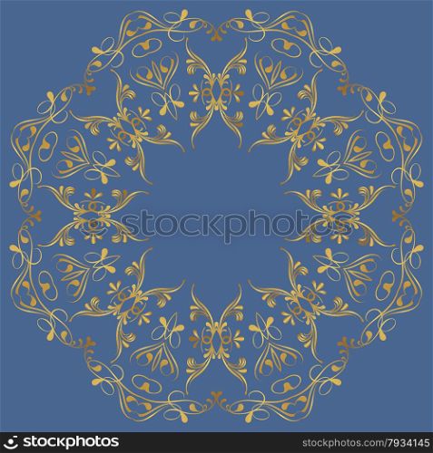 abstract circular ornament in Oriental style. Vector