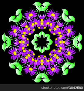 abstract circular pattern. floral pattern