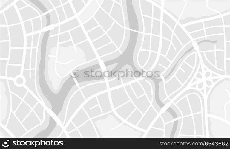 Abstract city map banner.. Abstract city map banner. Illustration of streets, roads and buildings.