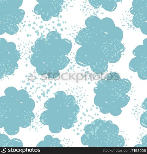 Abstract cloudy texture wallpaper. Hand drawn cloud sky seamless pattern. Design for fabric, textile print, wrapping paper, childish textiles. Doodle vector illustration.. Abstract cloudy texture wallpaper. Hand drawn cloud sky seamless pattern.