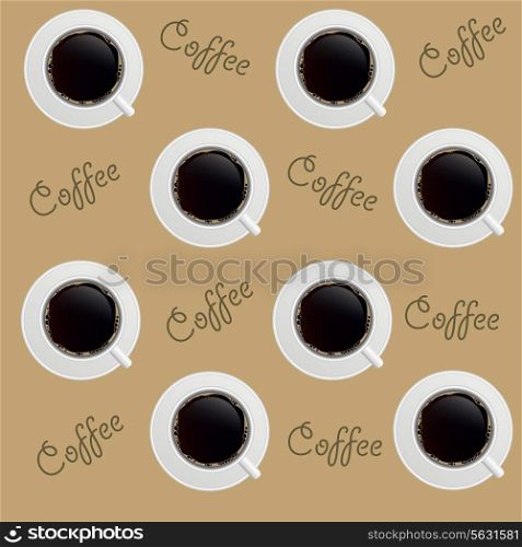 Abstract Coffee background, seamless Pattern, vector illustration