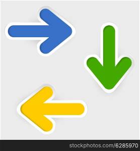 Abstract color arrows - to design, infographics. Vector illustration