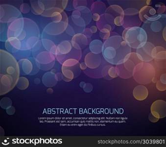 Abstract color bokeh vector background. Abstract color bokeh vector background. Defocused backdrop with effect blurred illustration