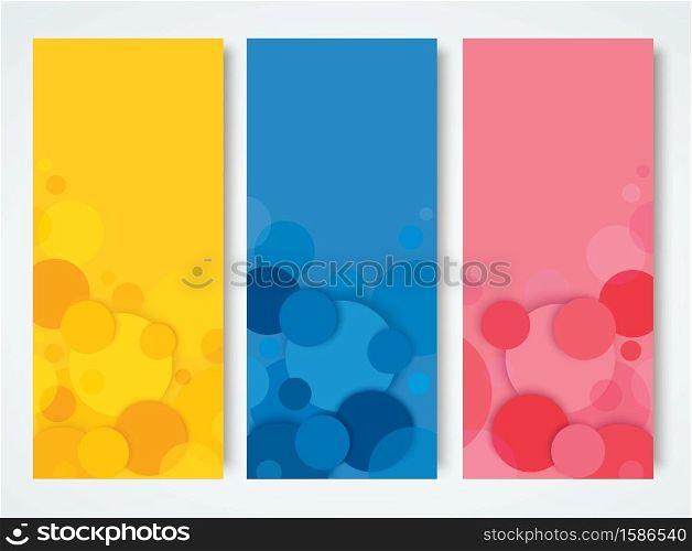 Abstract color circle banner background vector illustration