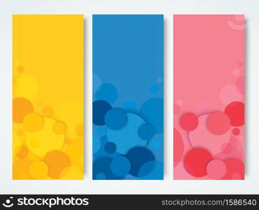 Abstract color circle banner background vector illustration