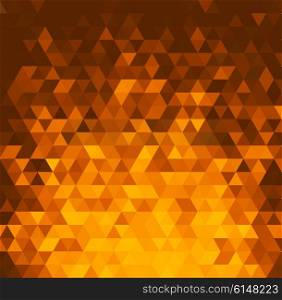 Abstract color mosaic background. Vector orange Abstract color mosaic background with triangles