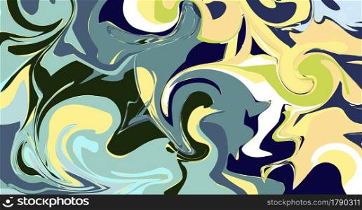 Abstract color pattern in the style of fluid art for texture, textiles and simple backgrounds. Scalable vector graphics