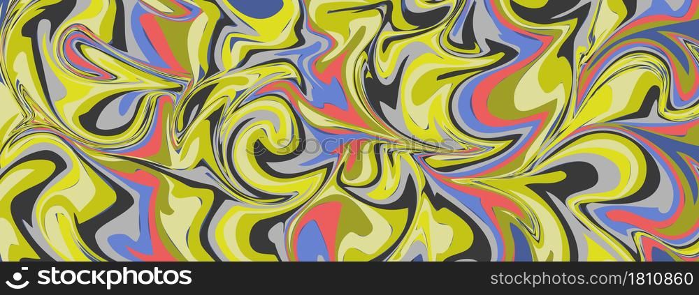 Abstract color pattern in the style of fluid art for texture, textiles and simple backgrounds. Scalable vector graphics