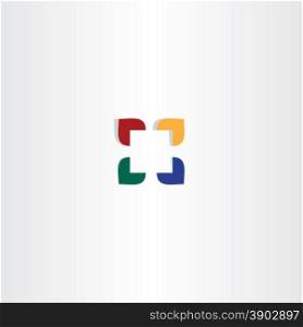 abstract color square business logo icon design