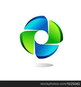 abstract color swirl logo Corporate identity design element