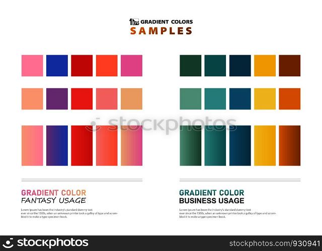Abstract color theme gradient samples for usage. vector eps10