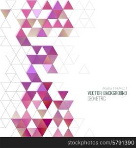 Abstract color triangles poster. . Abstract geometric background with color triangles. Vector illustration. Brochure design