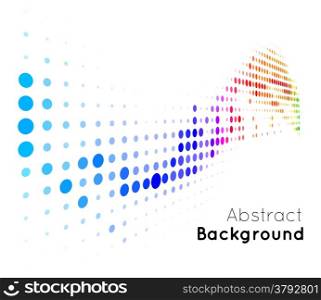 Abstract color vector background on white. Halftone style