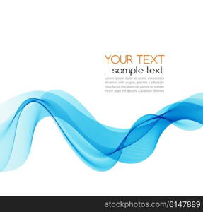 Abstract color wave design element. Abstract blue color wave design element. Blue wave