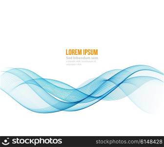 Abstract color wave design element. Abstract color wave design element. Blue wave. Transparent blue wave