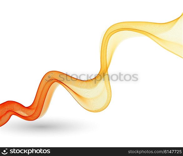 Abstract color wave design element. Abstract color wave design element. Orange wave
