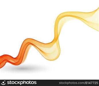Abstract color wave design element. Abstract color wave design element. Orange wave