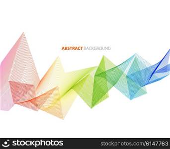 Abstract color wave design element. Abstract color wave design element. Rainbow lines