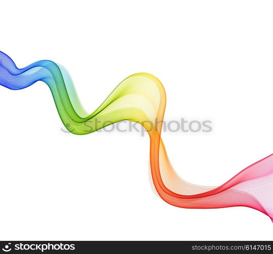 Abstract color wave design element. Abstract color wave design element. Rainbow wave