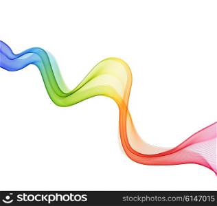 Abstract color wave design element. Abstract color wave design element. Rainbow wave
