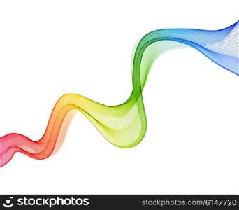 Abstract color wave design element. Abstract color wave design element. Rainbow wave