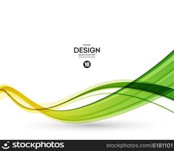 Abstract color wave design element. Abstract color wave design element. Yellow and green wave