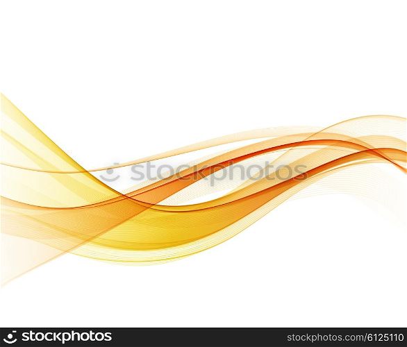 Abstract color wave design element. Abstract orange color wave design element. Abstract smooth color wavy vector. Curve flow orange motion illustration. Orange smoke wave lines. Orange wave