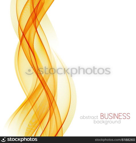 Abstract color wave design element. Abstract orange color wave design element. Abstract smooth color wavy vector. Curve flow orange motion illustration. Orange smoke wave lines. Orange wave