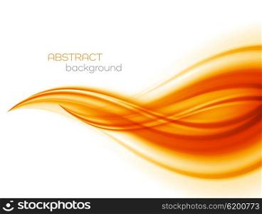 Abstract color wave design element. Abstract orange color wave design element. Abstract smooth color wavy vector. Curve flow orange motion illustration. Orange smooth wave lines. Orange wave