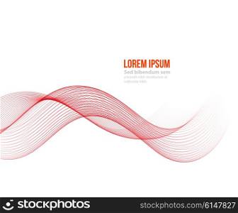 Abstract color wave design element. Abstract red color wave design element. Red wave