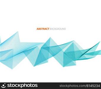 Abstract color wave design element. Blue lines . Vector Abstract color wave design element. Blue lines