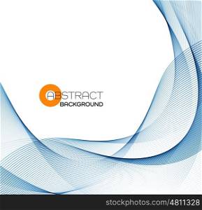Abstract color wave design element. Vector Abstract color blue wave design element.