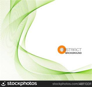 Abstract color wave design element. Vector Abstract color green wave design element.