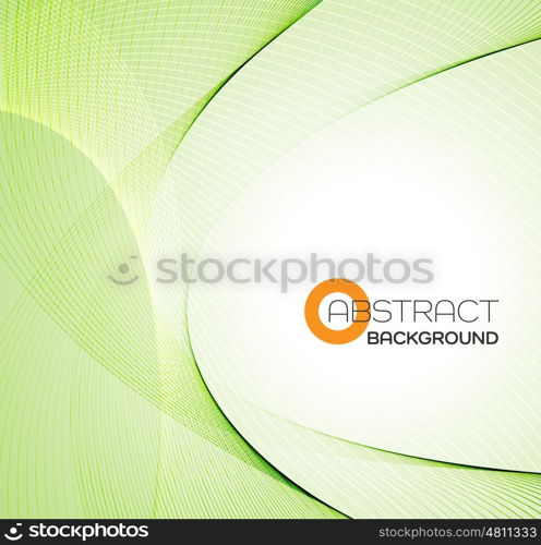 Abstract color wave design element. Vector Abstract color green wave design element.