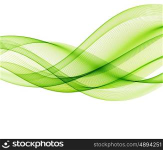 Abstract color wave design element. Vector Abstract color green wave design element. Curved lines