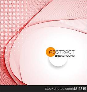 Abstract color wave design element. Vector Abstract color red wave design element.