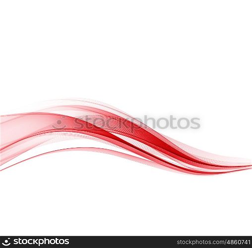 Abstract color wave design element. Vector Abstract color red wave design element.