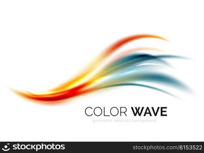 Abstract color wave design element. Vector abstract color wave design element