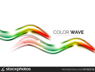 Abstract color wave design element. Vector abstract color wave design element