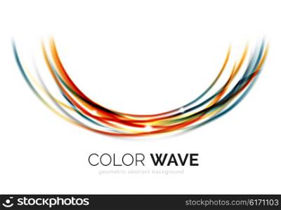 Abstract color wave design element. Vector abstract color wave design element