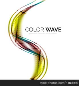 Abstract color wave design element. Vector abstract color wave design element