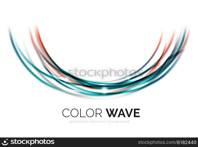 Abstract color wave design element. Vector abstract color wave design element