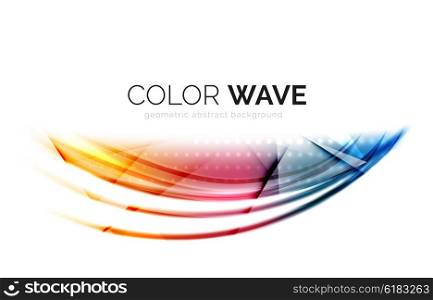 Abstract color wave design element. Vector abstract color wave design element