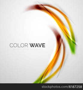 Abstract color wave design element. Vector abstract color wave design element