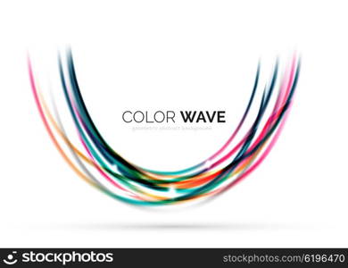 Abstract color wave design element. Vector abstract color wave design element