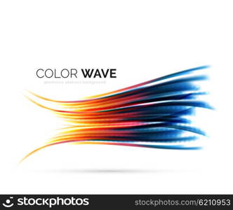 Abstract color wave design element. Vector abstract color wave design element