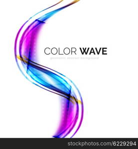 Abstract color wave design element. Vector abstract color wave design element