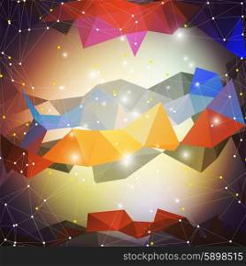 Abstract colored background, triangle design vector illustration.